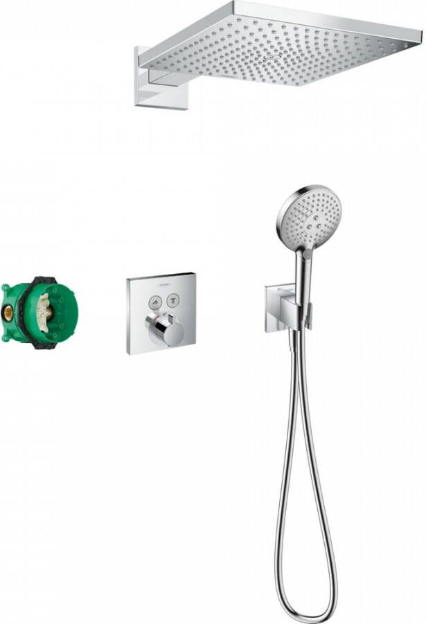 Hansgrohe Raindance E complete set inbouwset 300 1jet met ShowerSelect Square chroom