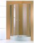Huppe 501 Design Pure Kwartrond Helft 80 X 190 Cm. Matzilver-helder Glas - Thumbnail 2