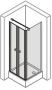 Hüppe 501 Design Pure pendeldeur voor zijwand 100x200cm zilvermat helder - Thumbnail 3