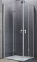Huppe Design pure 2 delige vouwdeur sft rechts 100x200cm matzilver antiplaque glas 8P0911087322 - Thumbnail 4