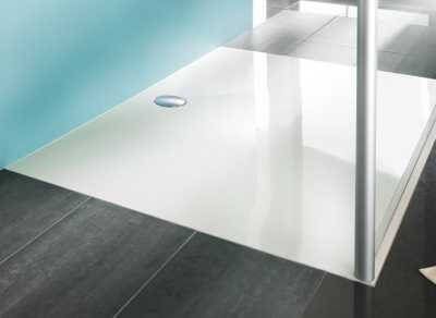 Hüppe Easystep douchebak marmer kalksteen wit (lxbxh)1000x800x30mm rechthoekig - Foto 2