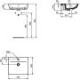 Ideal Standard Connect Air half inbouwwastafel Cube 1 kraangat met overloop 50x44cm wit E030801 - Thumbnail 2