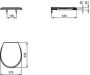 Ideal Standard Contour 21 closetzitting met deksel met doorlopende scharnierpen wit K792701 - Thumbnail 2