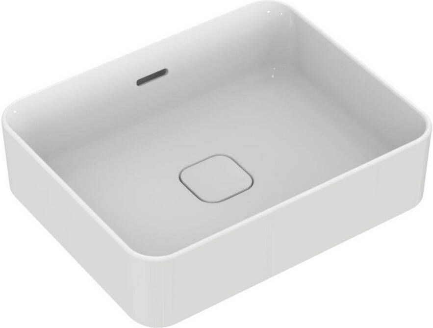 Ideal Standard Strada II opbouwwastafel m. geglazuurde achterwand zonder kraangat met overloop 50x40cm wit T296501