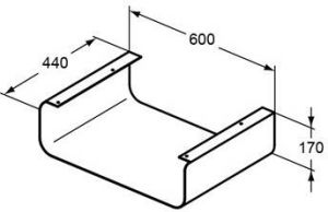 Ideal Standard Tonic II onderbouw legplank voor wastafelonderbouwkast R4302 60x44x17cm glanswit R4342WG