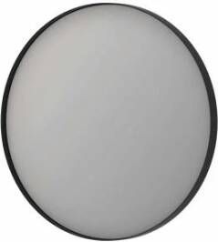 Ink SP15 spiegel 60x4x60cm rond verzonken in alu kader geborsteld metal black 8409451