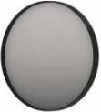 INK SP17 ronde spiegel in stalen kader met dimbare indirecte LED-verlichting color changing spiegelverwarming en schakelaar 40 x 4 x 40 cm geborsteld metal black