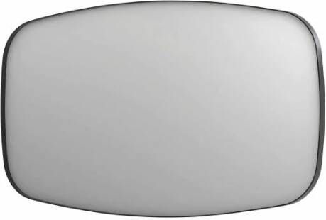 INK SP29 contour spiegel rechthoekig met afgeronde hoeken verzonken in kader 140 x 4 x 80 cm geborsteld metal black