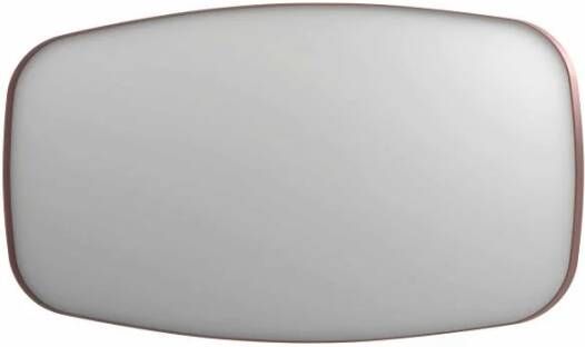 INK SP29 contour spiegel rechthoekig met afgeronde hoeken verzonken in kader 160 x 4 x 80 cm geborsteld koper