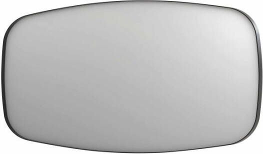 INK SP29 contour spiegel rechthoekig met afgeronde hoeken verzonken in kader 160 x 4 x 80 cm geborsteld metal black