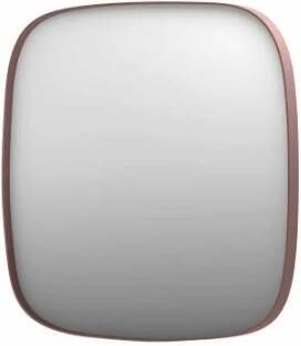 INK SP29 contour spiegel vierkant met afgeronde hoeken verzonken in kader 100 x 4 x 100 cm geborsteld koper