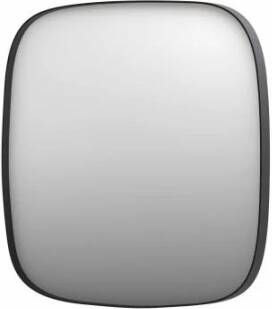 INK SP29 contour spiegel vierkant met afgeronde hoeken verzonken in kader 100 x 4 x 100 cm geborsteld metal black