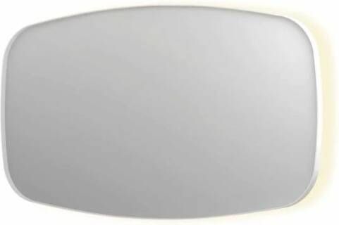 INK SP30 contour spiegel in stalen kader met dimbare indirecte LED-verlichting spiegelverwarming color changing en schakelaar 140 x 4 x 80 cm mat wit