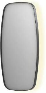 INK SP30 contour spiegel in stalen kader met dimbare indirecte LED-verlichting spiegelverwarming color changing en schakelaar 40 x 4 x 80 cm geborsteld metal black - Foto 1