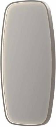 INK SP31 contour spiegel in stalen kader met dimbare directe LED-verlichting spiegelverwarming color changing en schakelaar 50 x 4 x 100 cm geborsteld rvs - Foto 1