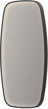 INK SP31 contour spiegel in stalen kader met dimbare directe LED-verlichting spiegelverwarming color changing en schakelaar 50 x 4 x 100 cm mat zwart - Foto 1