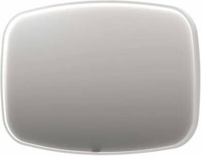 INK SP31 contour spiegel in stalen kader met dimbare directe LED-verlichting spiegelverwarming color changing en schakelaar 120 x 4 x 80 cm mat wit