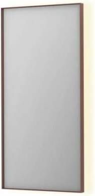 INK SP32 rechthoekige spiegel in stalen kader met dimbare indirect LED-verlichting spiegelverwarming color changing en schakelaar 50 x 4 x 100 cm geborsteld koper - Foto 1