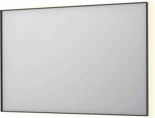 INK SP32 rechthoekige spiegel in stalen kader met dimbare indirect LED-verlichting spiegelverwarming color changing en schakelaar 120 x 4 x 80 cm geborsteld metal black