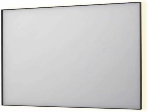 INK SP32 rechthoekige spiegel in stalen kader met dimbare indirect LED-verlichting spiegelverwarming color changing en schakelaar 120 x 4 x 80 cm mat zwart