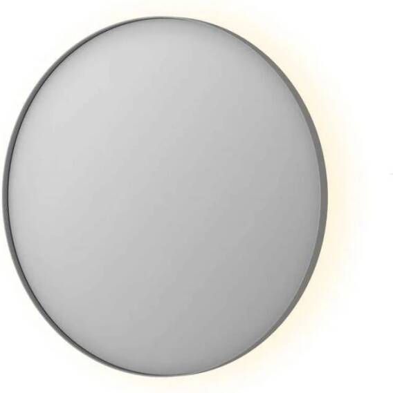 INK SP17 ronde spiegel voorzien van dimbare LED-verlichting verwarming en colour-changing ø 80 cm geborsteld RVS