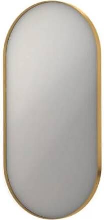 Ink SP20 Spiegel 50x4x100cm ovaal in stalen kader aluminium Mat goud 8408962