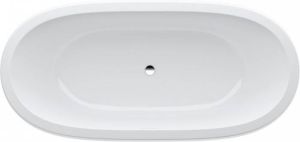 Laufen Alessi One kunststof bad (Solid Surface) ovaal 182.8x86.8x46cm incl. click clack waste wit 2459720000001