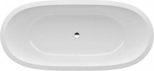 Laufen Alessi One kunststof inbouwbad acryl ovaal (Solid Surface) 182.8x86.8x46cm incl. click clack waste wit 2459710000001