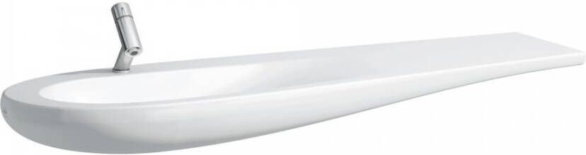 Laufen Alessi One opzet wastafel zonder kraangat met ruim kraanvlak rechts 16 5 x 160 x 50 cm wit
