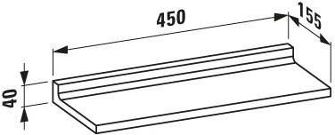 Laufen Kartell• planchet wandmontage 45x15 5x4 cm wit