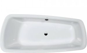 Laufen Palomba kunststof bad acryl a-symmetrisch 180x80 cm badrand 2 cm zonder poten wit
