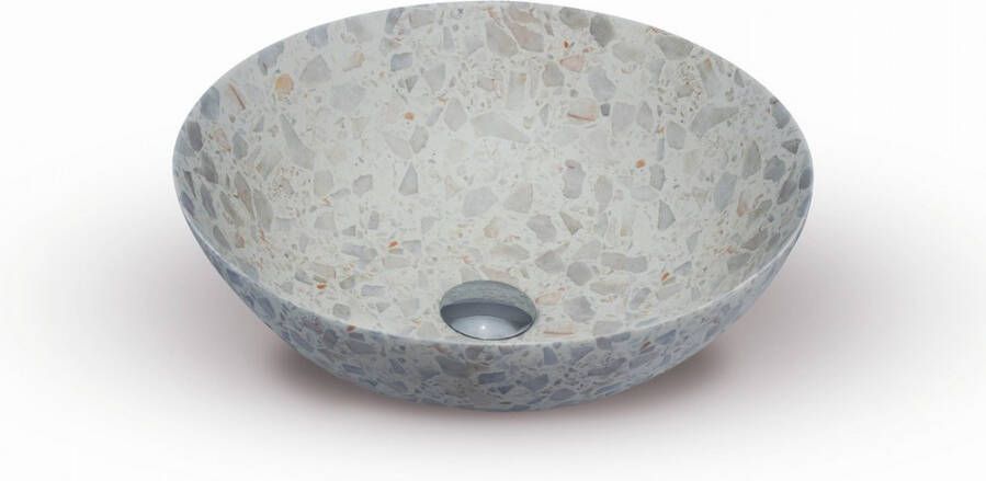 LoooX Ceramic Terrazzo opzetwaskom Ø 40 cm beige