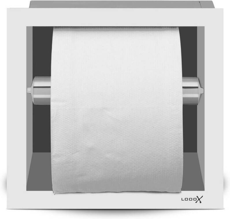 Looox Closed closetrolhouder inbouw 1 rol wit mat cl4-w
