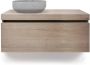 Looox Wood collection Wooden Drawer BoX ladenkast met 1 lade 100x45x46cm met softclose eiken old grey WDB1000 - Thumbnail 2