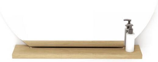 LoooX Wood symmetrische spiegelplank 100 x 13 x 3 cm eiken-old grey