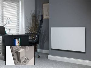 Masterwatt Strong RF infrarood verwarmingspaneel met ingebouwde RF ontvanger 60 x 90 x 4 5 cm 500W wit