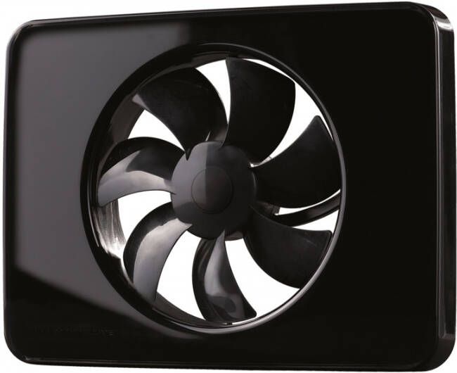 Nedco Intellivent 2.0 badkamerventilator met trekkoord timer en vochtsensor 20 2 x 15 2 cm zwart