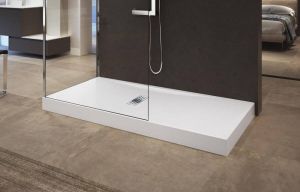Novellini Ultra-flat kunststof douchebak acryl rechthoekig met antislip 180x90x12cm inclusief poten en sifon wit CU1809011A30