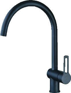 Paffoni Ringo Keukenmengkraan 3 8 inch flexibele slang 1 kraangat Zwart mat RIN180NO