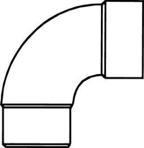 Pipelife fitt hwa buis bocht PVC grijs 80mm hwa