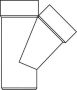 Pipelife Polisan lijmfitting met 3 aansluiting PVC 41 verloop T stuk 45 ° - Thumbnail 2