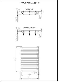 Plieger Florian Nxt EL III Fischio elektrische radiator 72.2 x 50 x 4.9 cm 400W wit