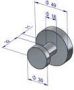 Plieger Como handdoekhaak magnetisch 49mm chroom 7260705 - Thumbnail 2