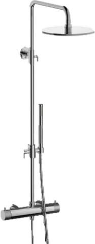 Plieger Roma douchesysteem met thermostatische douchekraan en hoofddouche 20 cm chroom - Foto 1