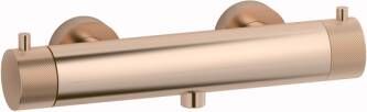 Plieger Roma douchekraan thermostatisch zonder omstel HOH=15cm gebosteld rose goud ID366 BRUSHED ROSE
