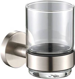 Plieger Vigo bekerhouder m. glas RVS brushed 4784422