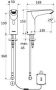 Schell Xeris E HD K elektronische wastafelkraan medium v. koud water met batterij 6V met infrarood sensor chroom 012940699 - Thumbnail 2