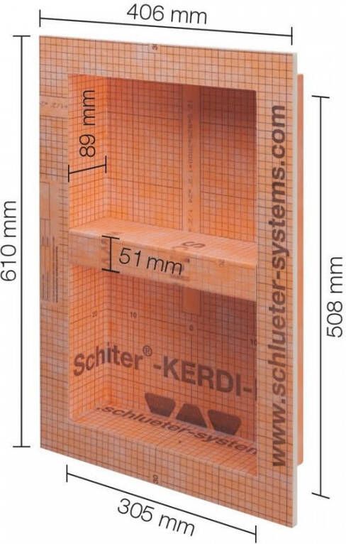 Schlüter Schluter Kerdi Board N inbouwnis 305 x 508 mm