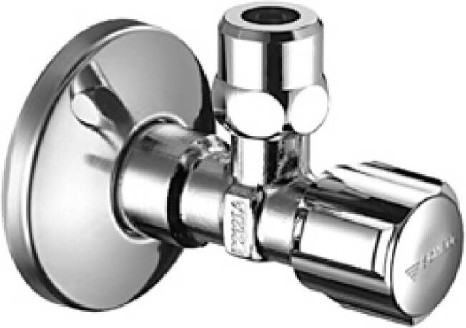 Schnabl Schell hoekstopkraan Comfort chroom haaks met afdekrozet aansluiting aanvoer buitendraad