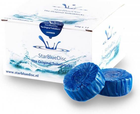 StarBlueDisc toiletblokjes doosje van 12 stuks blauw